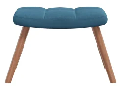Mecedora con reposapiés Terciopelo Azul
