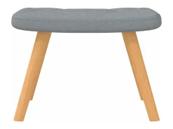 Mecedora con taburete Tela gris claro