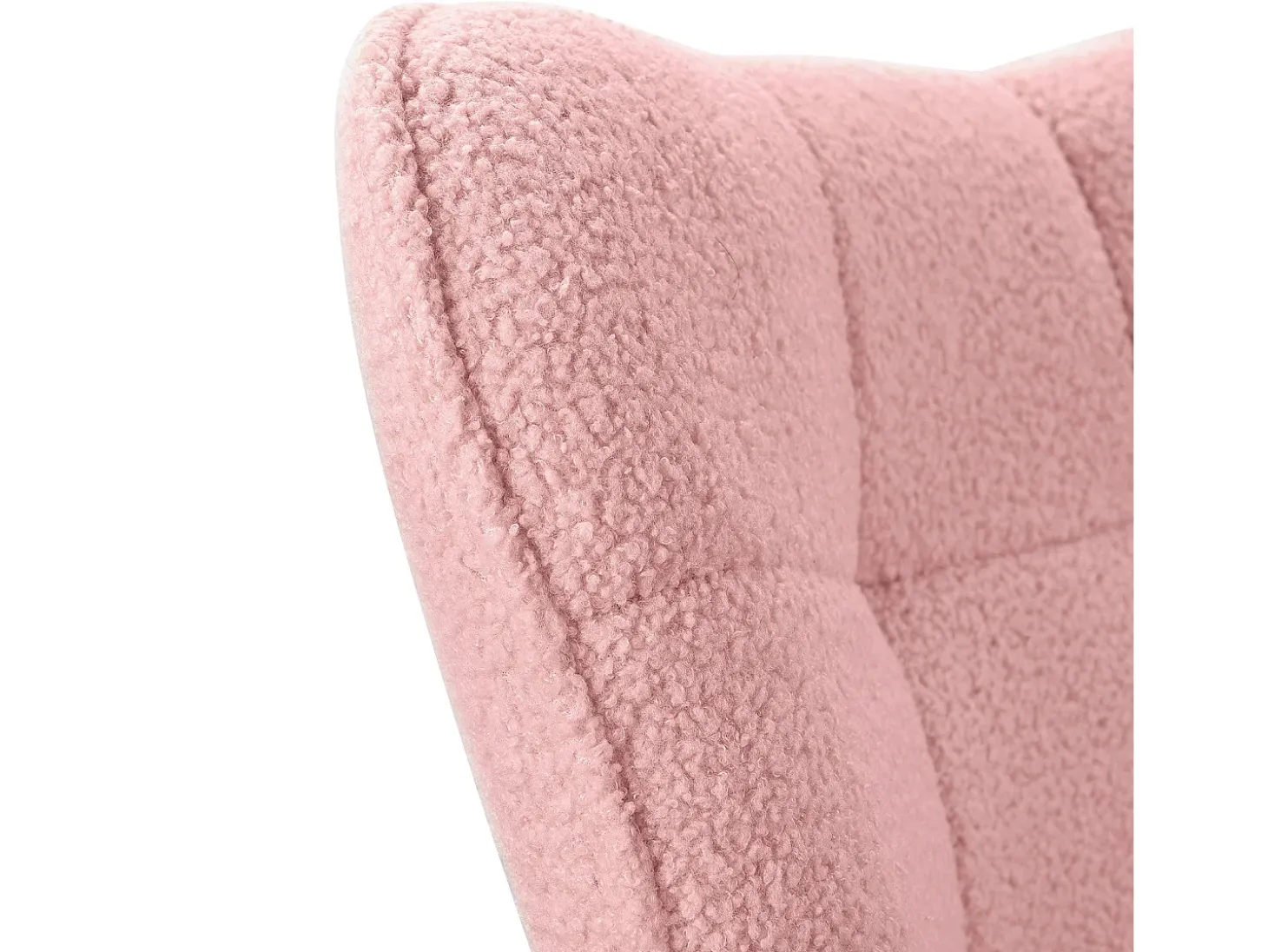 Mecedora de peluche de osito de peluche, sillón de lectura acolchado, respaldo a cuadros, color rosa