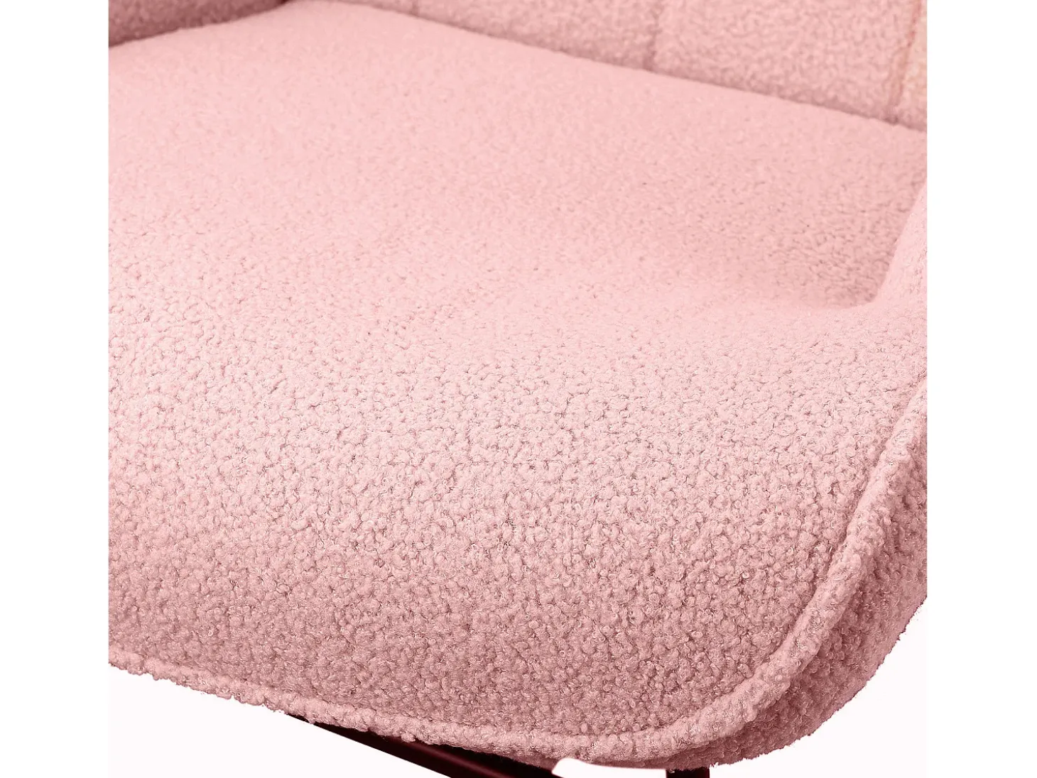 Mecedora de peluche de osito de peluche, sillón de lectura acolchado, respaldo a cuadros, color rosa