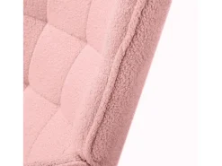 Mecedora de peluche de osito de peluche, sillón de lectura acolchado, respaldo a cuadros, color rosa