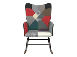 Mecedora de tela de patchwork
