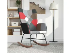 Mecedora de tela de patchwork