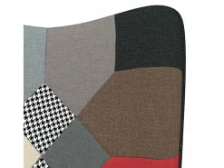 Mecedora de tela de patchwork