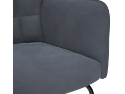Mecedora de terciopelo gris oscuro