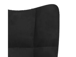 Mecedora de terciopelo negro