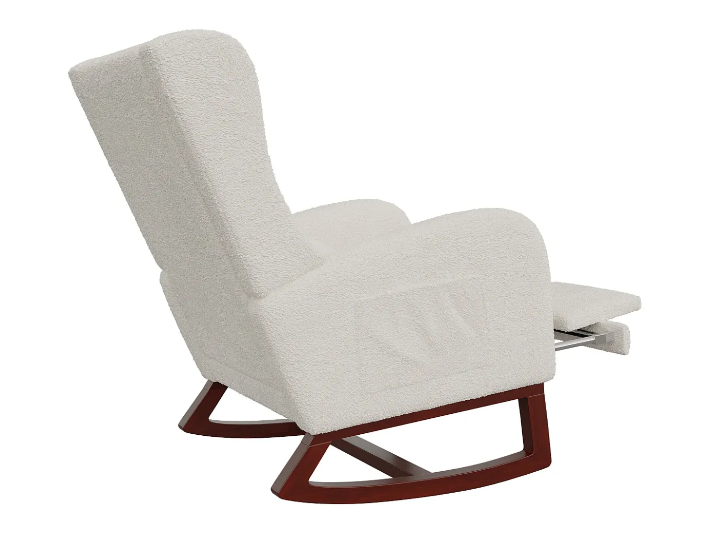 Mecedora, Mecedora - Silla con patas retráctiles - Blanca