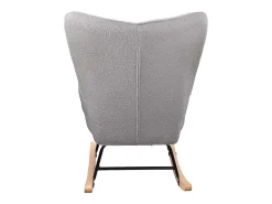 Mecedora para adultos - Mecedora ergonómica para exteriores - Para sala de estar - Jardín - Dormitorio - Gris