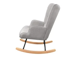 Mecedora para adultos - Mecedora ergonómica para exteriores - Para sala de estar - Jardín - Dormitorio - Gris