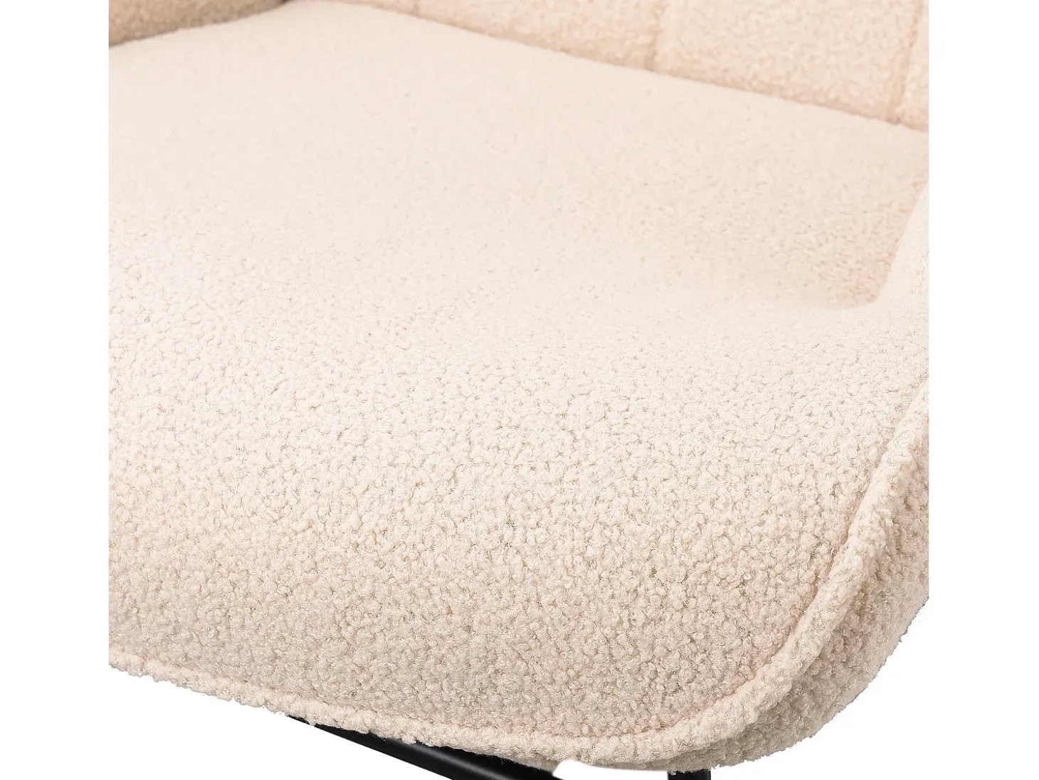 Mecedora para adultos - Mecedora ergonómica para exteriores - Para salón - Jardín - Dormitorio - Beige
