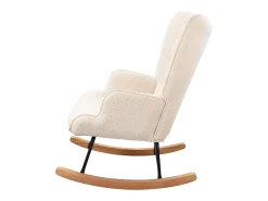 Mecedora para adultos - Mecedora ergonómica para exteriores - Para salón - Jardín - Dormitorio - Beige