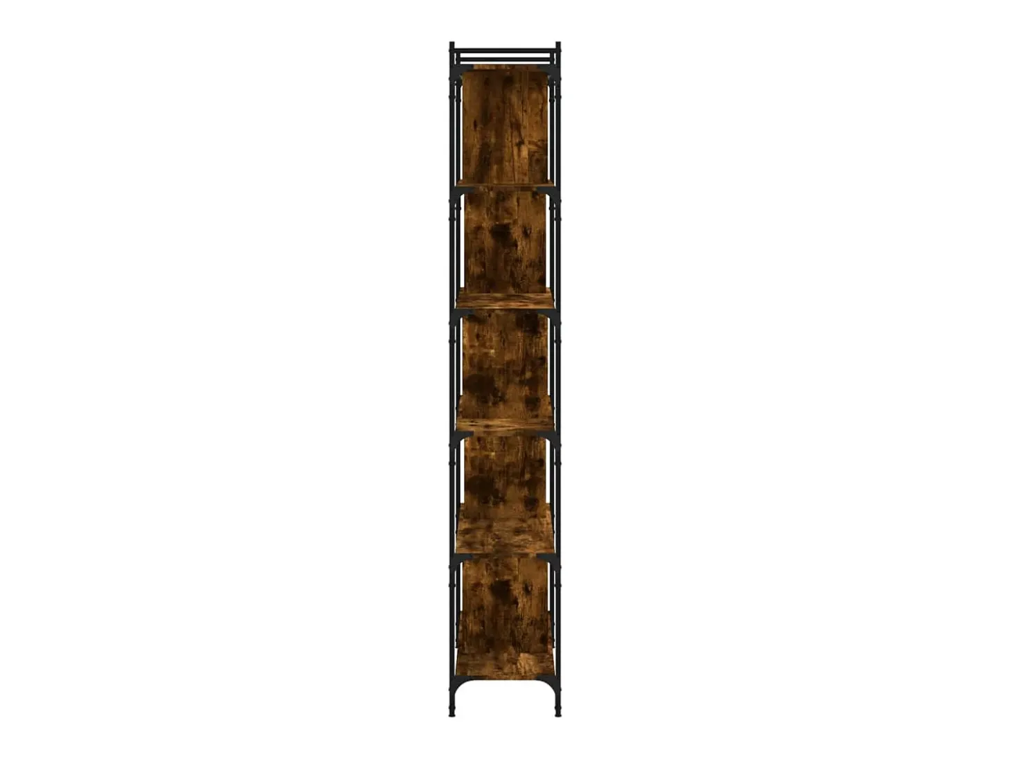 Merse Librería 6 estantes madera ingeniería roble ahumado 76x32x192cm