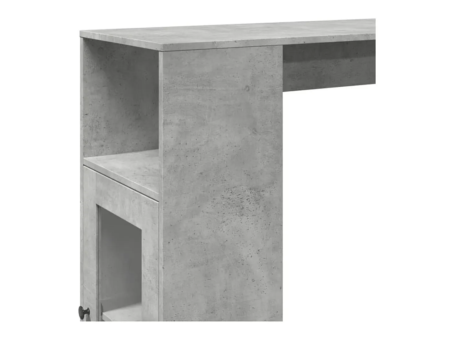 Mesa alta bar con estantes madera gris hormigón 101x40x103,5 cm