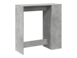Mesa alta bar con estantes madera gris hormigón 101x40x103,5 cm
