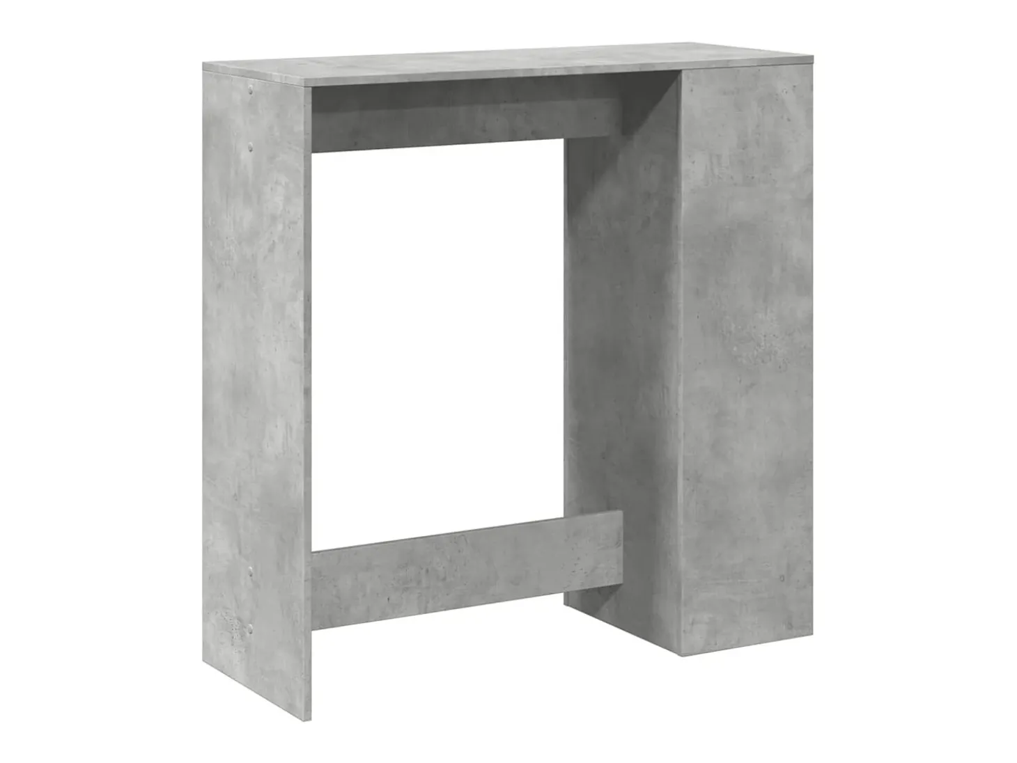 Mesa alta bar con estantes madera gris hormigón 101x40x103,5 cm