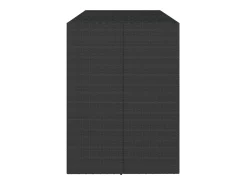Mesa alta bar ratán PE y superficie vidrio negro 185x80x110 cm ES532270