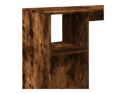 Mesa alta con estante roble ahumado 124x46x103,5 cm