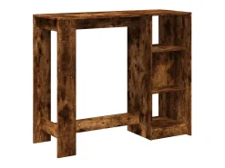 Mesa alta con estante roble ahumado 124x46x103,5 cm