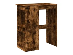 Mesa alta con estantes madera roble ahumado 90x47,5x103,5 cm