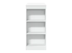 Mesa alta con estantes madera ingeniería blanca 95x47x103,5 cm