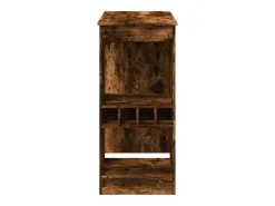 Mesa alta con estantes madera roble ahumado 90x47,5x103,5 cm