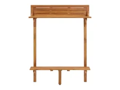 Mesa alta de balcón de madera maciza de acacia 90x37x122,5 cm ES554110