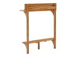 Mesa alta de balcón de madera maciza de acacia 90x37x122,5 cm ES554110