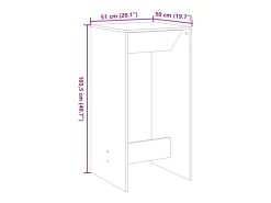 Mesa alta de bar madera ingeniería marrón roble 51x50x103,5 cm