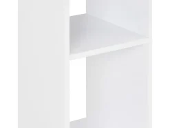 Mesa alta de cocina blanco y gris antracita 60x60x110 cm ES341234