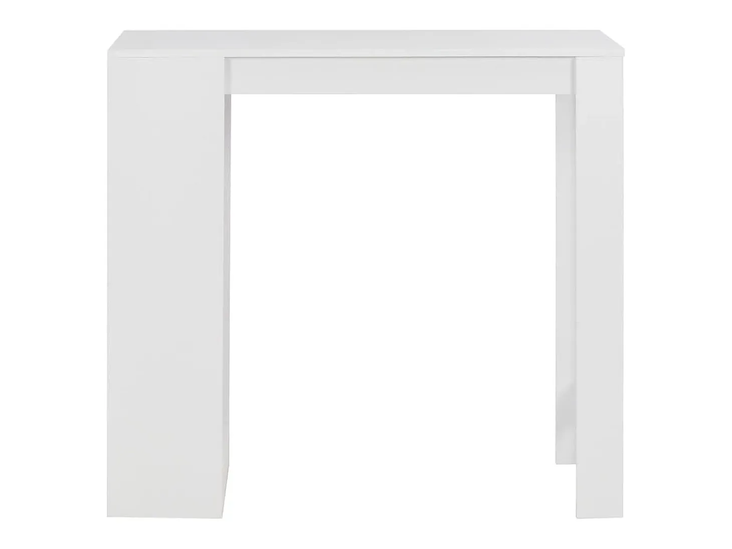 Mesa alta de cocina con estantería blanco 110x50x103 cm ES119585