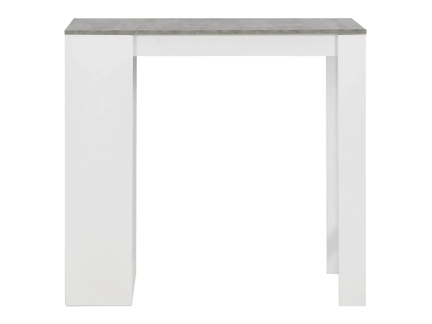 Mesa alta de cocina con estantería blanca 110x50x103 cm ES160225