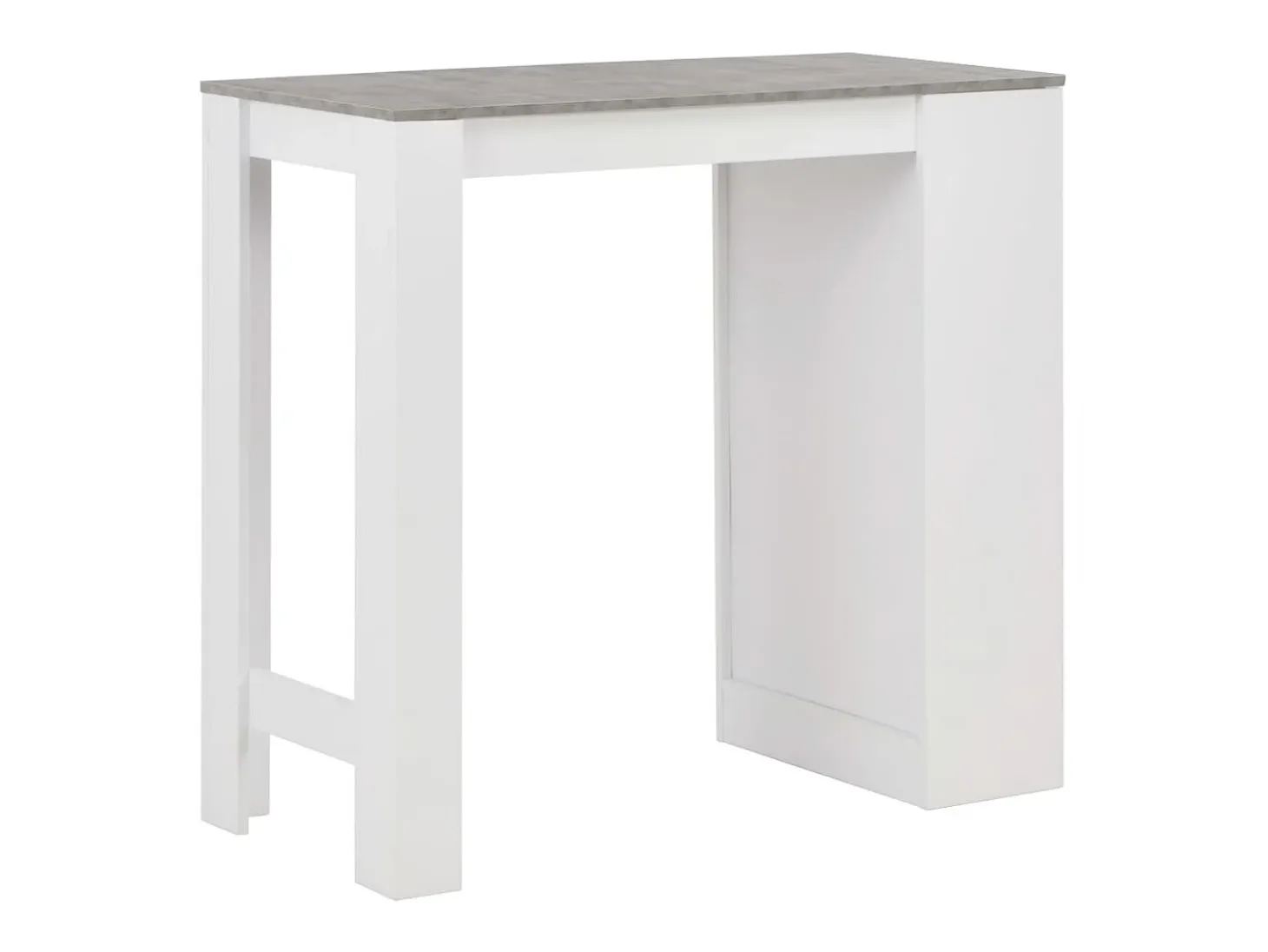 Mesa alta de cocina con estantería blanca 110x50x103 cm ES160225