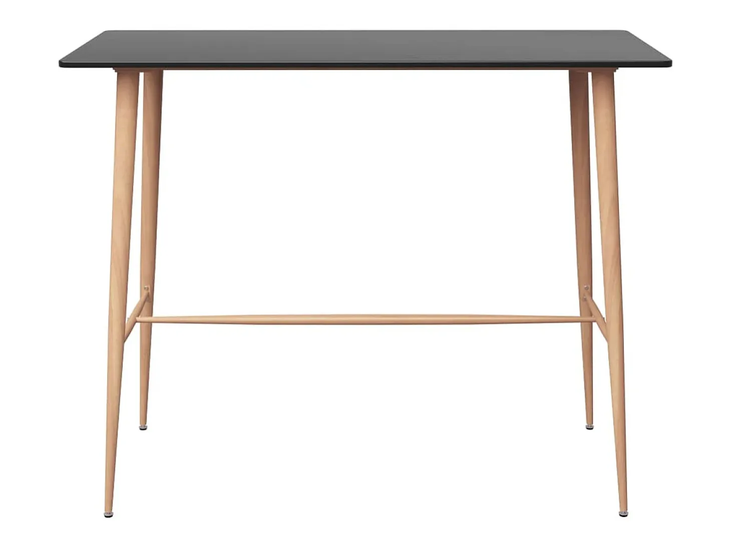 Mesa alta de cocina negro 120x60x105 cm ES542548