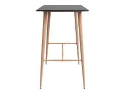 Mesa alta de cocina negro 120x60x105 cm ES542548