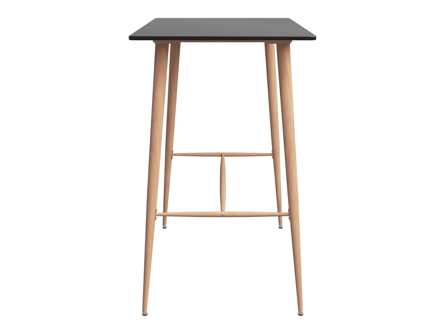 Mesa alta de cocina negro 120x60x105 cm ES542548
