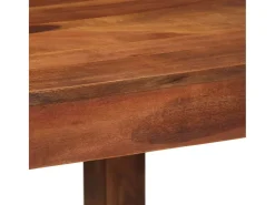 Mesa alta de madera maciza de acacia 60x60x107 cm