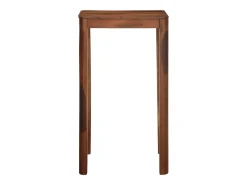 Mesa alta de madera maciza de acacia 60x60x107 cm