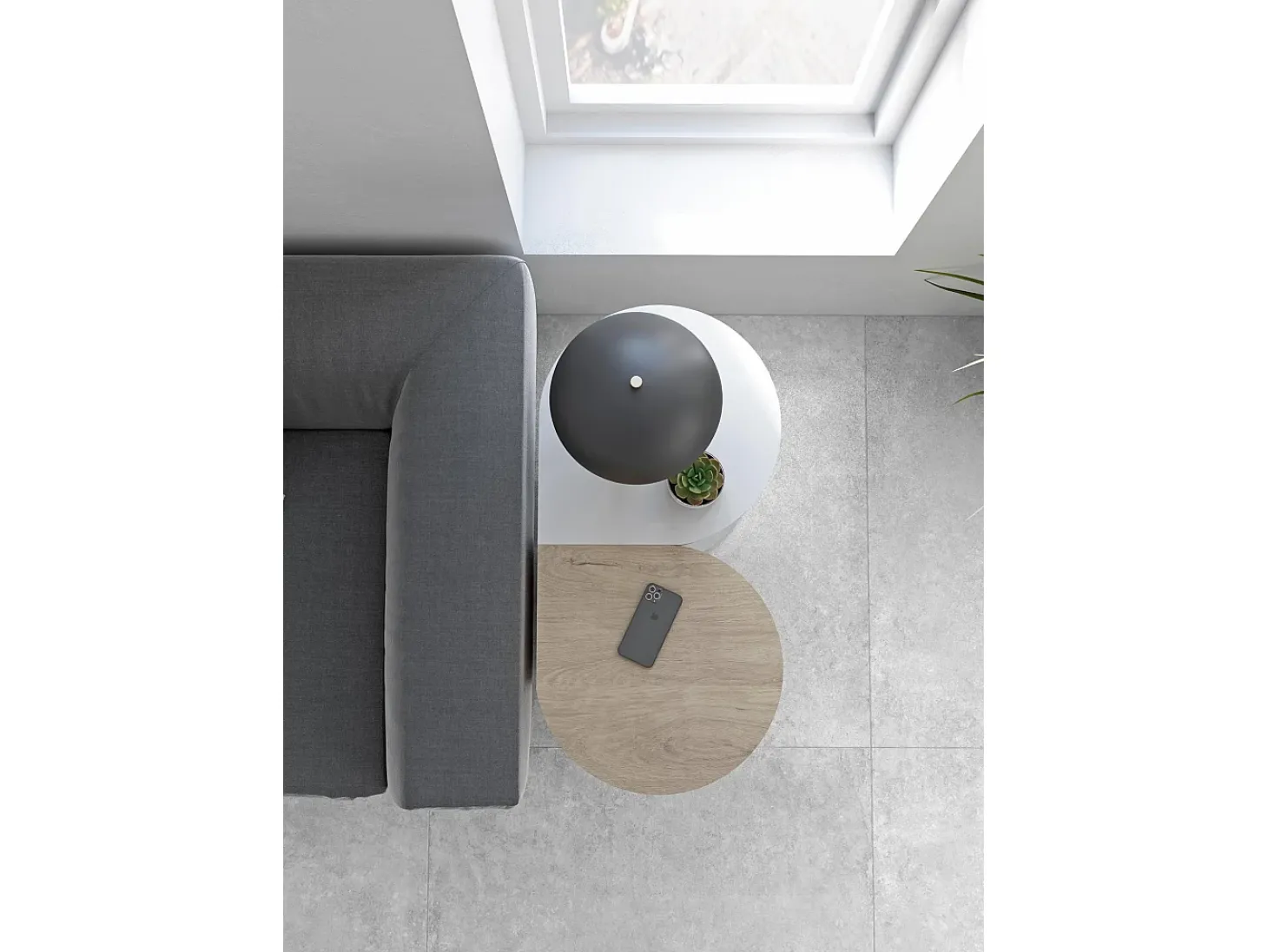 Mesa auxiliar - A62cm x L46cm x P55cm roble claro -Trébol