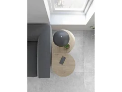Mesa auxiliar - A62cm x L46cm x P55cm roble claro -Trébol