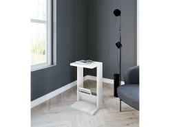 Mesa auxiliar - A70cm x L40cm x P35cm blanco -Trébol