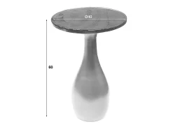 Mesa auxiliar - marrón Cristal - 40 x 40 cm - MOKKA