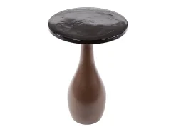 Mesa auxiliar - marrón Cristal - 40 x 40 cm - MOKKA