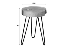 Mesa auxiliar - marrón Madera - 32 x 32 cm - VIVOSSA