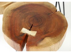 Mesa auxiliar - marrón Madera - 32 x 32 cm - VIVOSSA