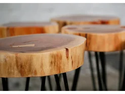 Mesa auxiliar - marrón Madera - 32 x 32 cm - VIVOSSA