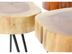 Mesa auxiliar - marrón Madera - 32 x 32 cm - VIVOSSA
