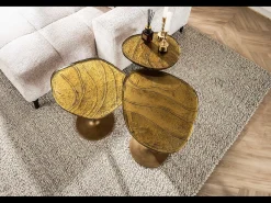 Mesa auxiliar - oro Cristal - 50 x 42 cm - DARI