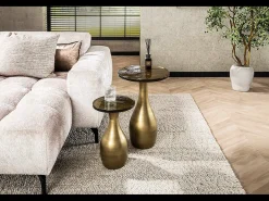 Mesa auxiliar - oro Cristal - 30 x 30 cm - MOKKA