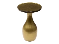 Mesa auxiliar - oro Cristal - 30 x 30 cm - MOKKA