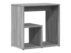 Mesa auxiliar 2 uds madera ingeniería gris Sonoma 50x30x50 cm
